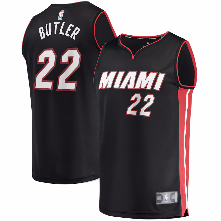 Youth Miami Heat Jimmy Butler Fanatics Black Fast Break Replica Jersey - Icon Edition
