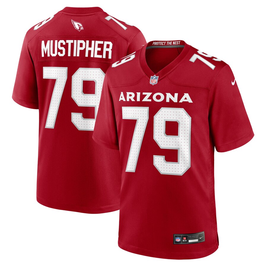 Men's Arizona Cardinals PJ Mustipher Nike Cardinal Team Game Jersey