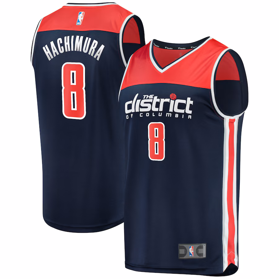 Youth Washington Wizards Rui Hachimura Fanatics Navy Fast Break Replica Player Team Jersey - Statement Edition