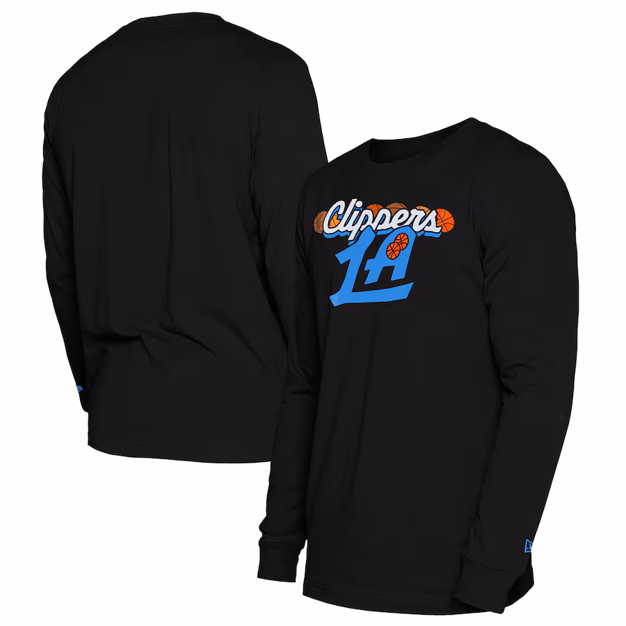Men's LA Clippers  New Era Black 2024/25 City Edition Long Sleeve T-Shirt