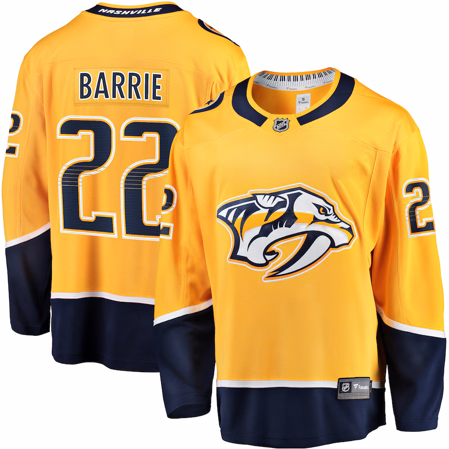 Men's Nashville Predators Tyson Barrie Fanatics Gold Home Breakaway Jersey
