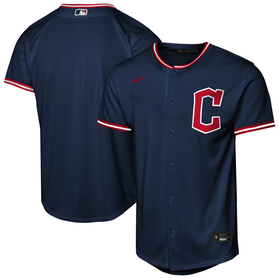 Youth Cleveland Guardians Nike Navy Alternate Replica 2.0 Jersey