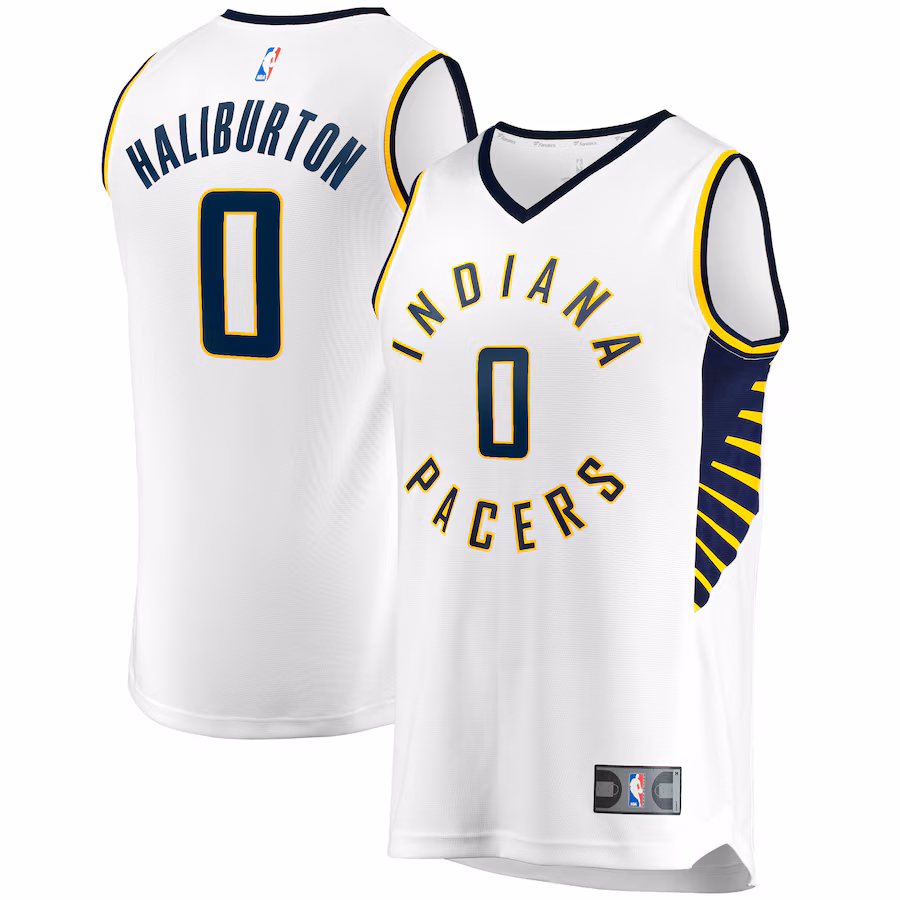 Men's Indiana Pacers Tyrese Haliburton Fanatics White Fast Break Replica Jersey - Association Edition