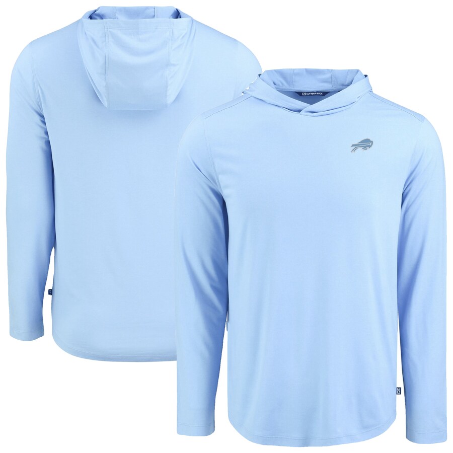Men's Buffalo Bills  Cutter & Buck Powder Blue Coastline Epic Comfort Eco Recycled Men's Hooded Shirt