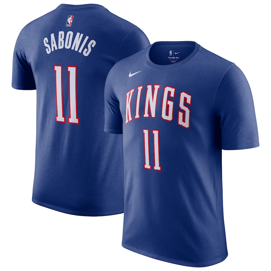 Men's Sacramento Kings Domantas Sabonis Nike Blue 2024/25 City Edition Name & Number T-Shirt