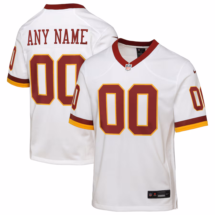 Youth Washington Commanders Nike White Game Super Bowl Era Custom Jersey