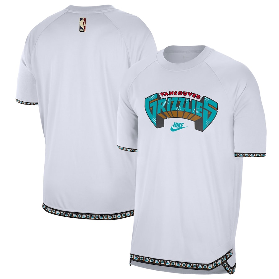 Men's Memphis Grizzlies  Nike White 2024/25 Classic Edition Pregame Shooting T-Shirt