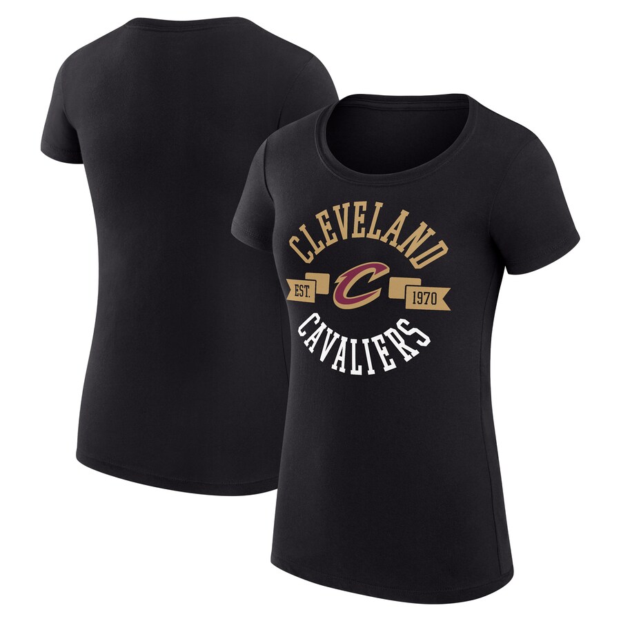 Women's Cleveland Cavaliers G-III 4Her by Carl Banks Black Large City Logo Fitted T-Shirt