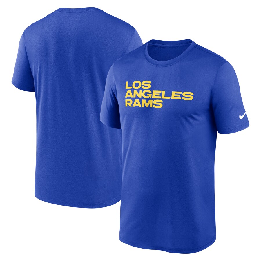 Men's Los Angeles Rams Nike Royal Primetime Legend Wordmark Performance T-Shirt