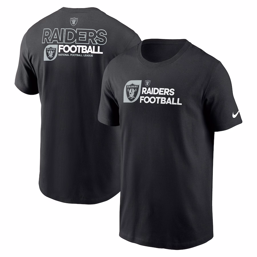 Men's Las Vegas Raiders Nike Black Outline T-Shirt