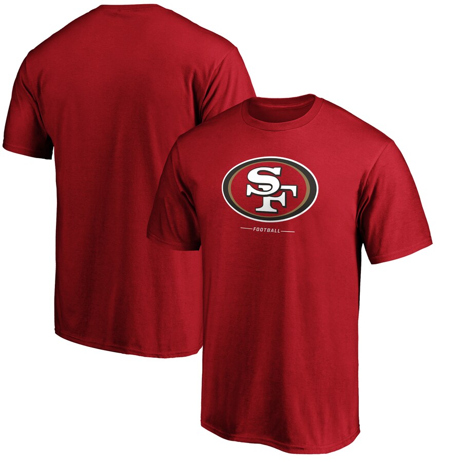 Men's San Francisco 49ers  Scarlet Team Lockup T-Shirt