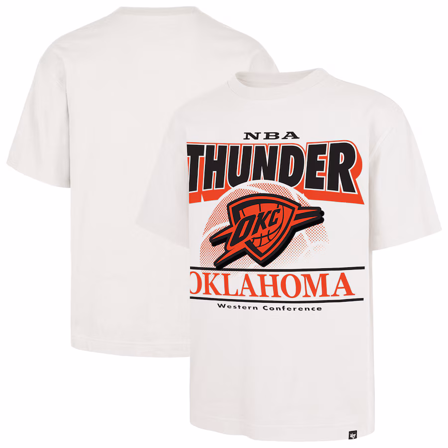 Men's Oklahoma City Thunder  '47 White City Edition Shifty Foundation T-Shirt