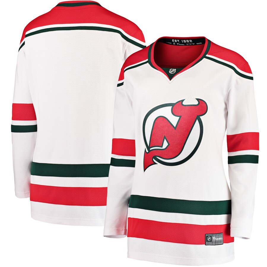 Women's New Jersey Devils Fanatics Branded White 2022/23 Heritage Premier Breakaway Jersey