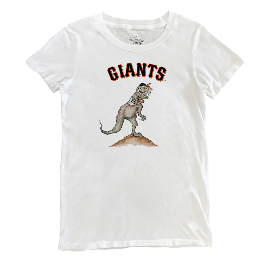 Women's San Francisco Giants Tiny Turnip White TT Rex T-Shirt