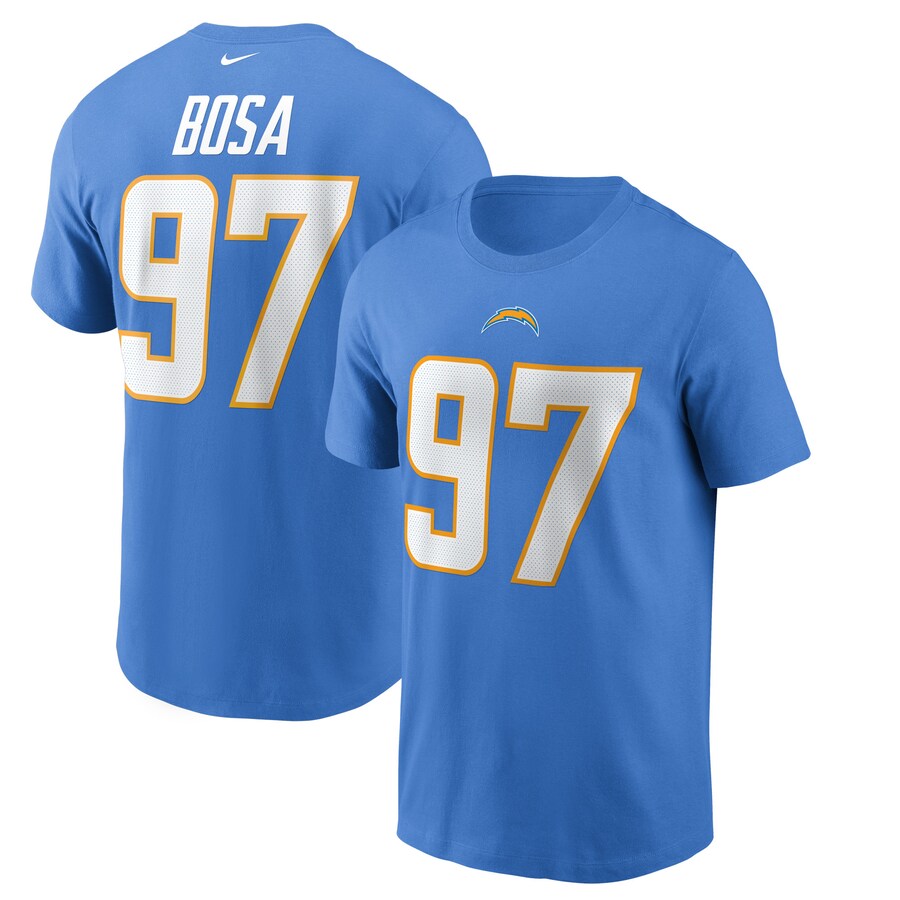 Men's Los Angeles Chargers Joey Bosa Nike Powder Blue Name & Number T-Shirt