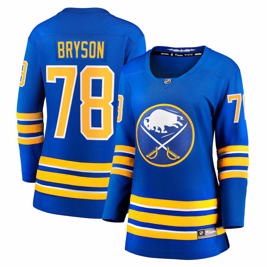 Women's Buffalo Sabres Jacob Bryson Fanatics Royal Home Breakaway Player Jersey