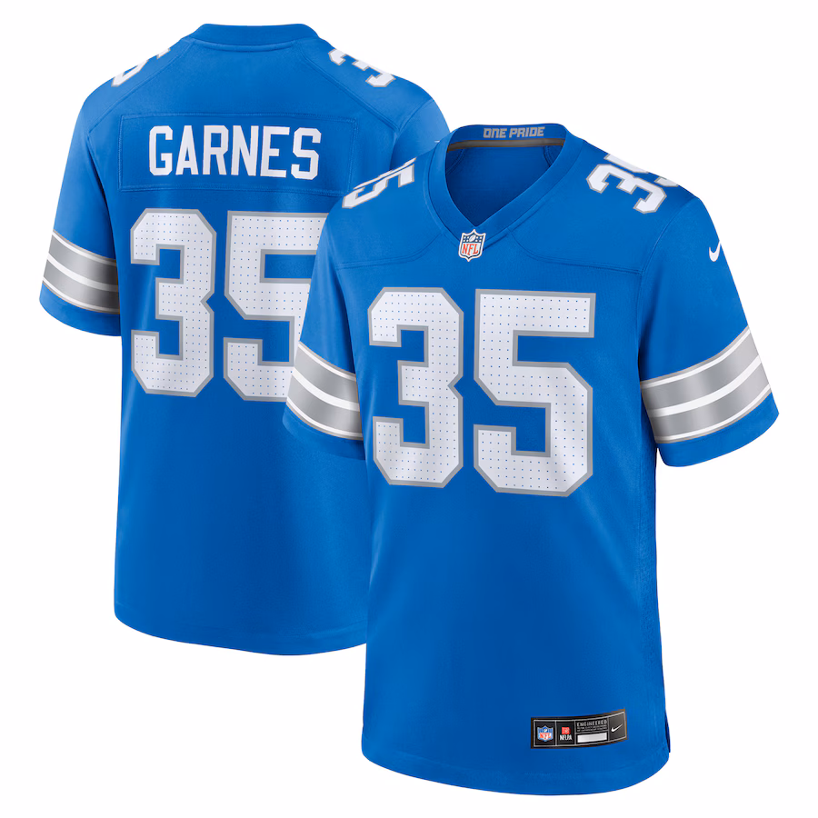 Men's Detroit Lions Chelen Garnes Nike  Blue Game Jersey