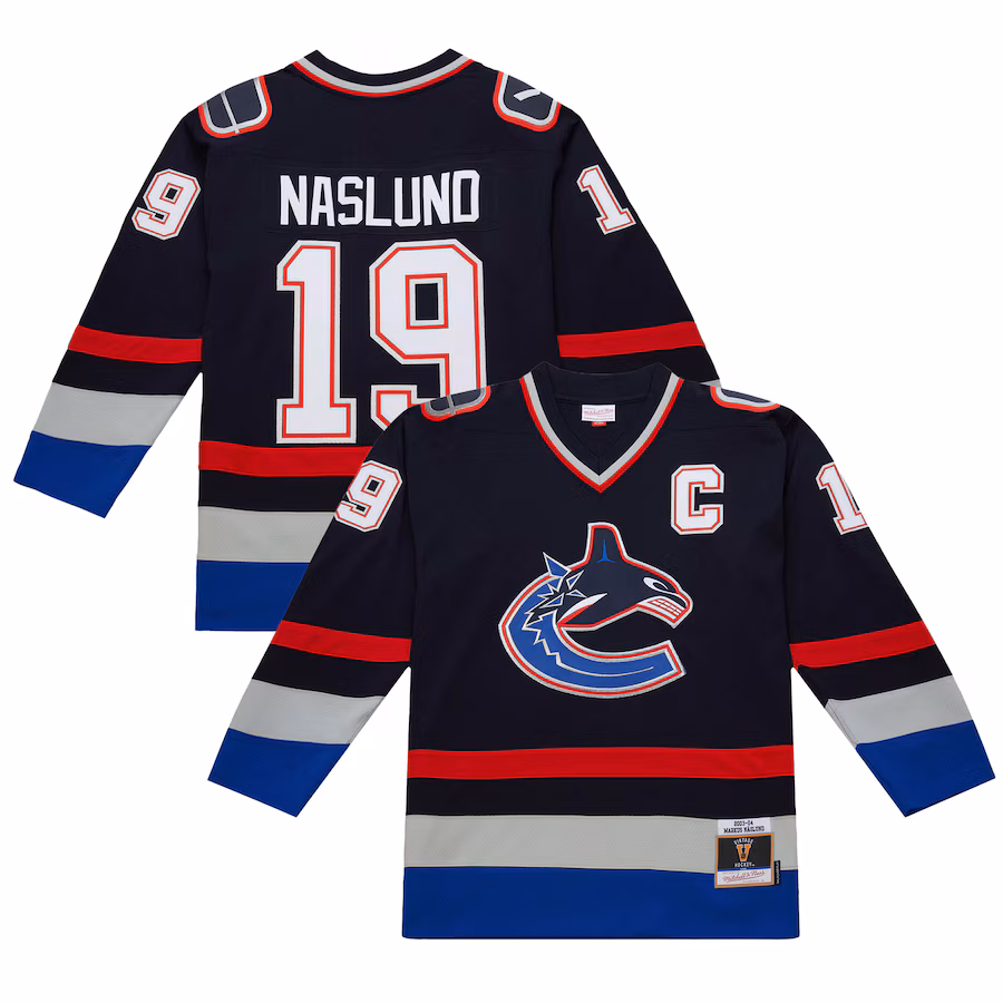 Men's Vancouver Canucks Markus Naslund Navy 2003-04 Power Play Jersey