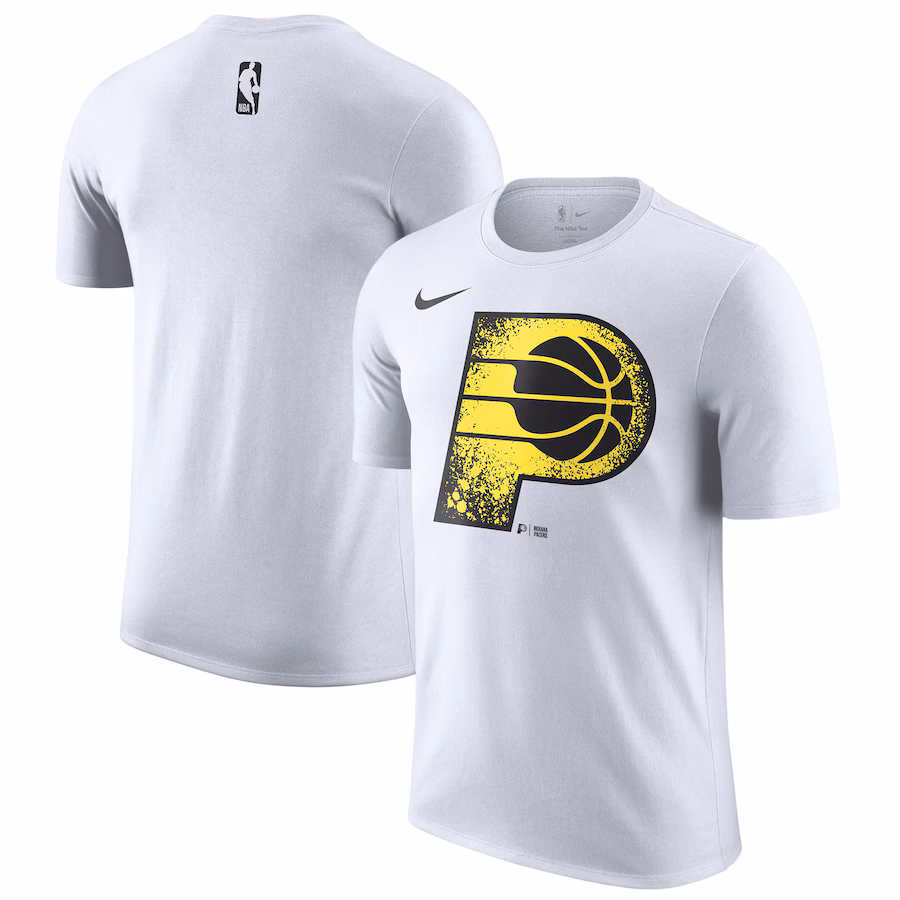 Men's Indiana Pacers Nike White 2024/25 City Edition Essential Logo T-Shirt