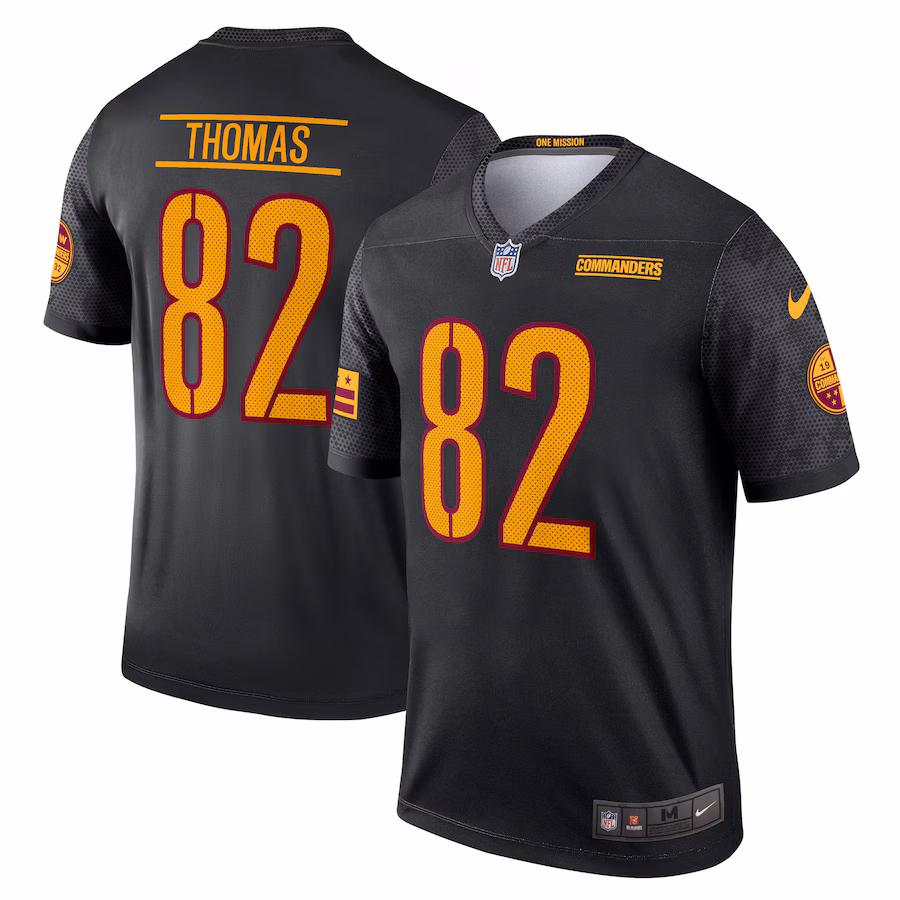 Men's Washington Commanders Logan Thomas Nike Black Alternate Legend Player Performance Top