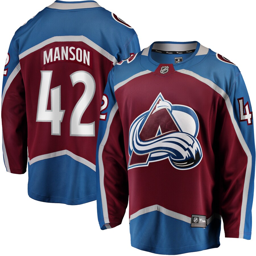 Men's Colorado Avalanche Josh Manson Fanatics Branded Burgundy Home Breakaway Player Jersey