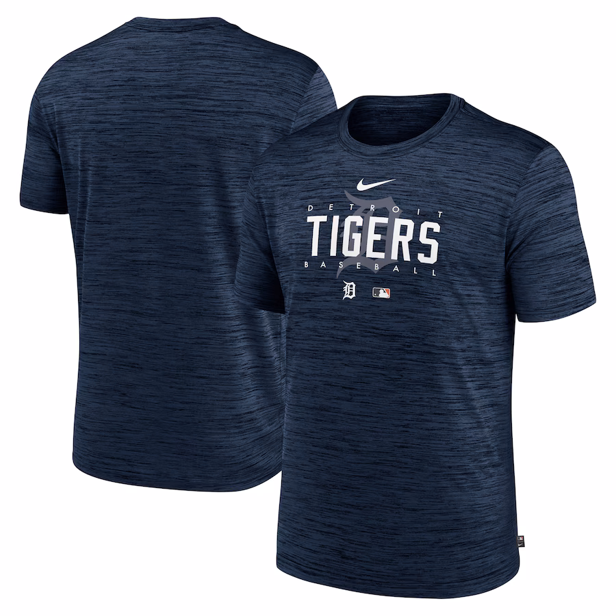 Men's Detroit Tigers Nike Navy Authentic Collection Velocity Performance Practice T-Shirt