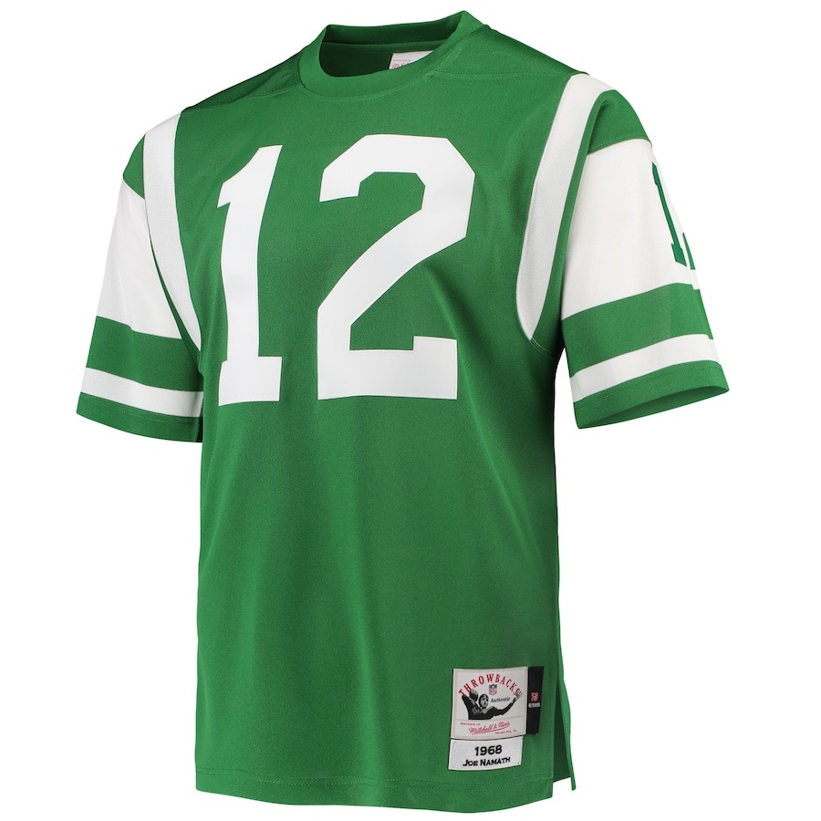 Men's New York Jets 1968 Joe Namath Mitchell & Ness Green Authentic Throwback Retired Player Jersey