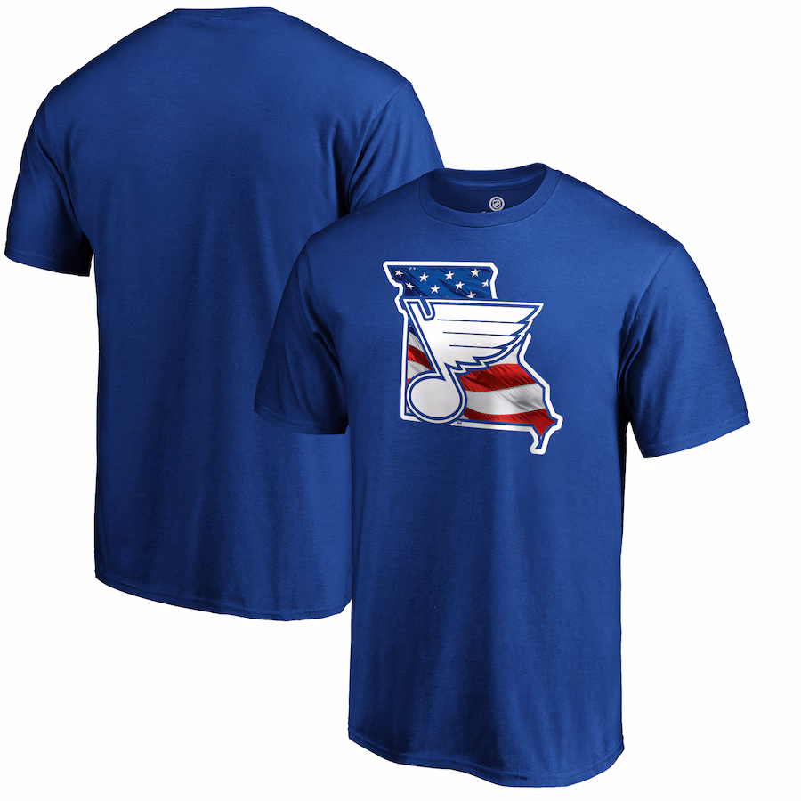 Men's St. Louis Blues Royal NHL Banner State T-Shirt