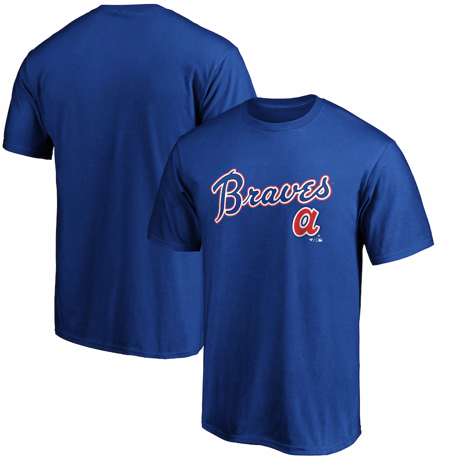 Men's Atlanta Braves Royal Cooperstown Collection Wahconah T-Shirt