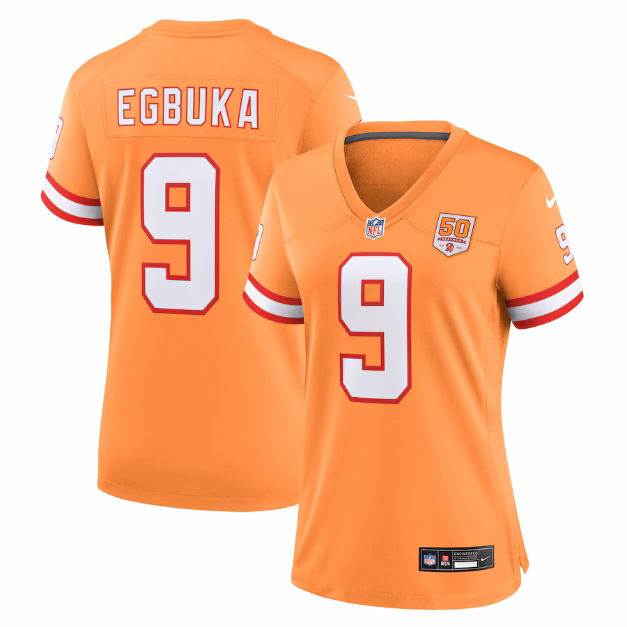 Women's Tampa Bay Buccaneers Emeka Egbuka Nike Creamsicle 50th Season Game Jersey