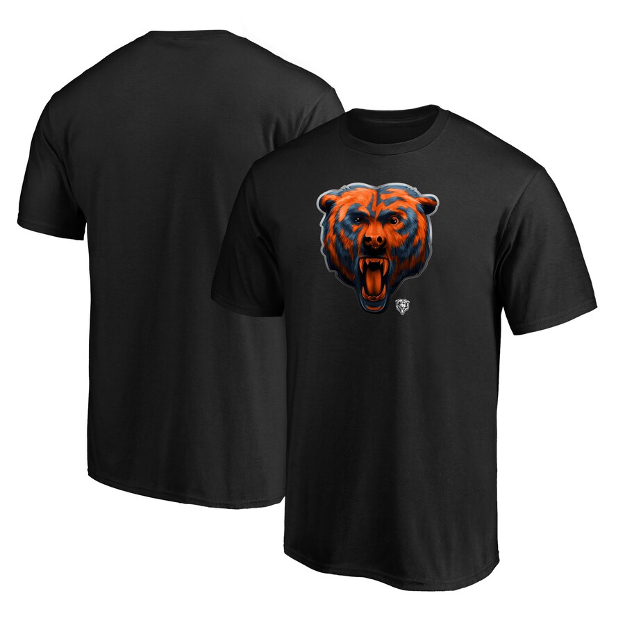 Men's Chicago Bears  Black Midnight Mascot T-Shirt