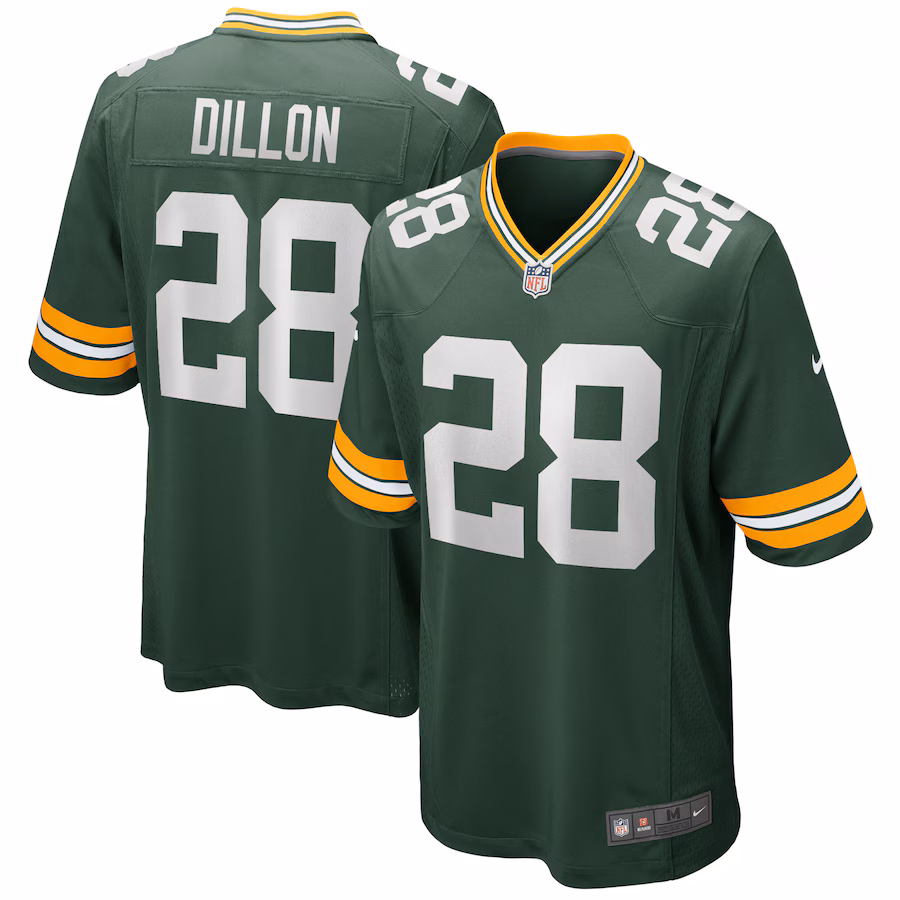 Men's Green Bay Packers AJ Dillon Nike Green Game Player Jersey
