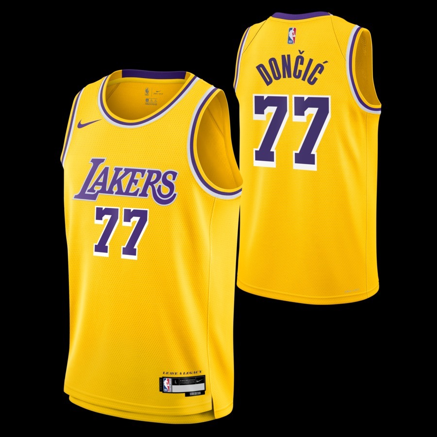 Unisex Los Angeles Lakers Luka Dončić Nike Gold Swingman Jersey - Icon Edition