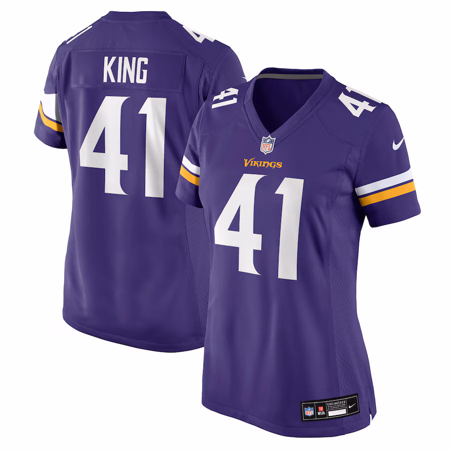 Women's Minnesota Vikings Kobe King Nike Purple Team Game Jersey