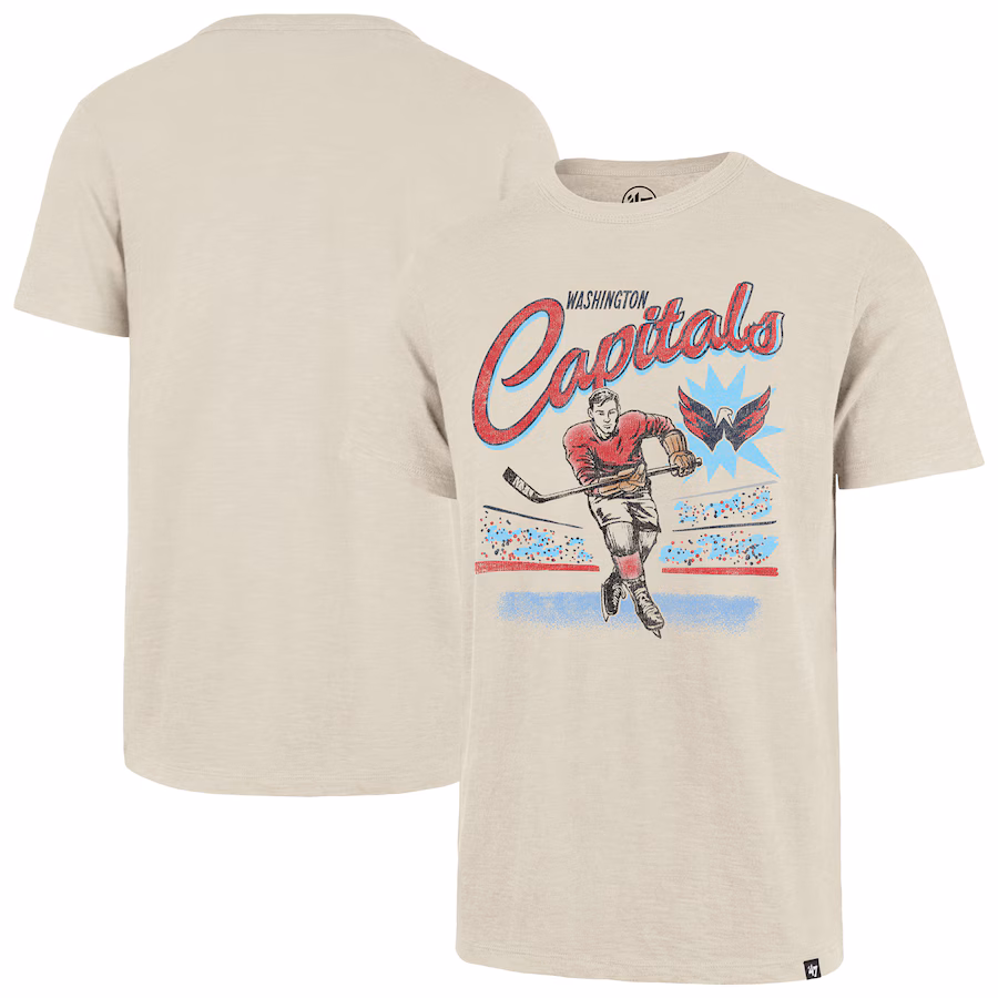 Men's Washington Capitals '47 Natural Hockey Player Golden Age Scrum T-Shirt