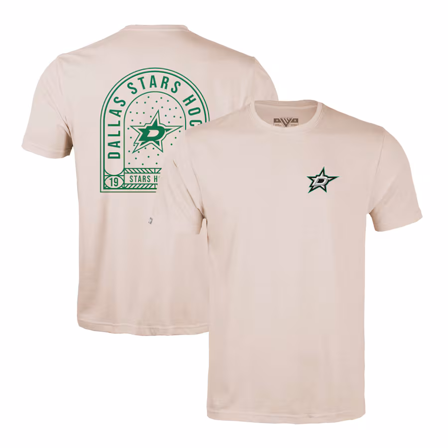 Men's Dallas Stars Levelwear Khaki Richmond Stained Glass T-Shirt