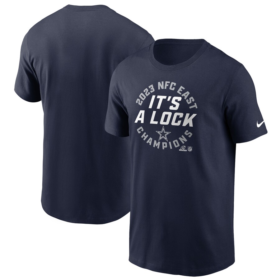 Men's Dallas Cowboys  Nike Navy 2023 NFC East Division Champions Locker Room Trophy Collection T-Shirt