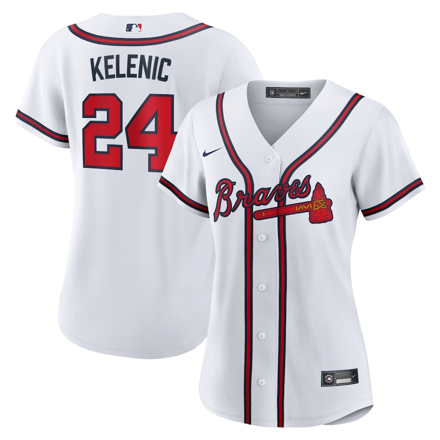 Women's Atlanta Braves Jarred Kelenic Nike White Home Replica Jersey