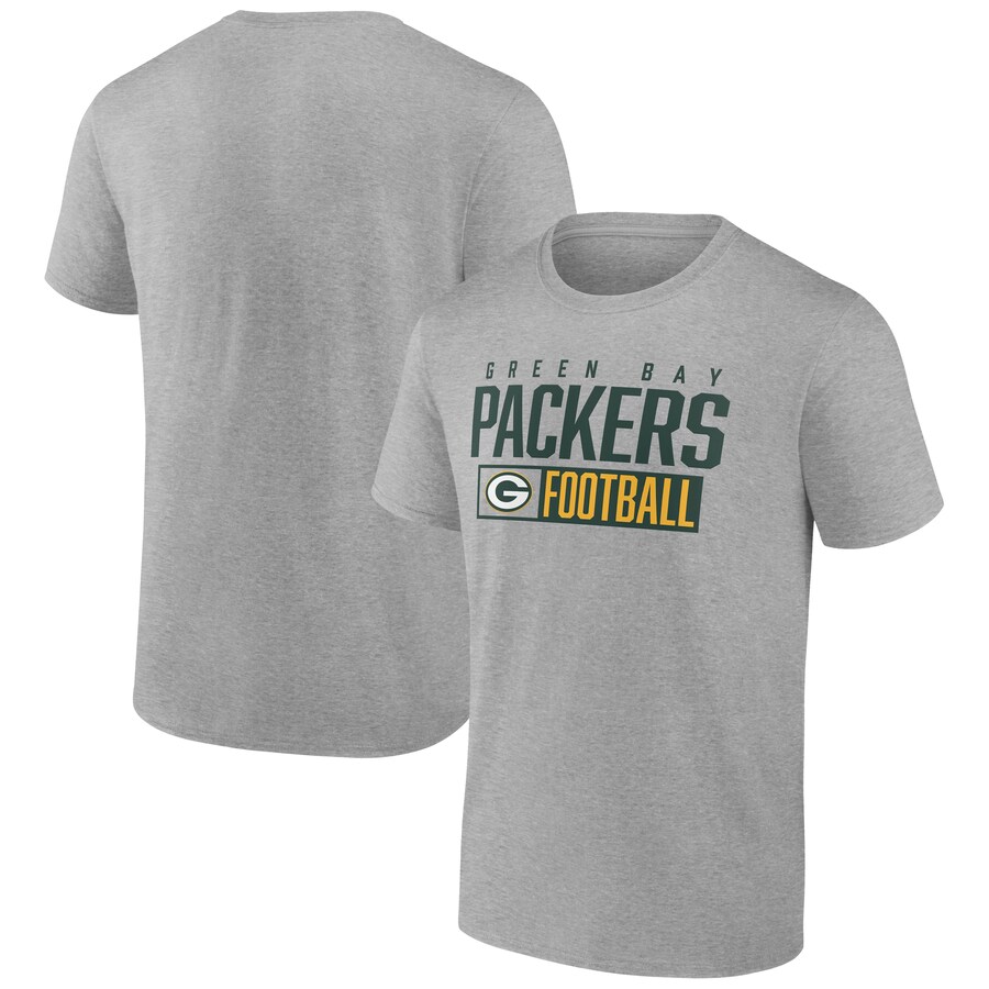 Men's Green Bay Packers Fanatics Heather Black Box Pop T-Shirt
