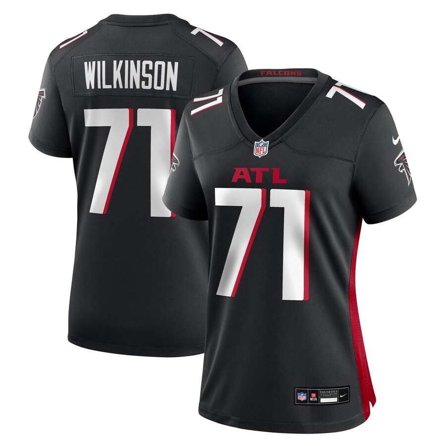 Women's Atlanta Falcons Elijah Wilkinson Nike Black Team Game Jersey