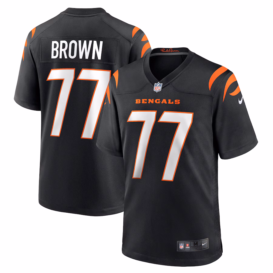 Men's Cincinnati Bengals Trent Brown Nike  Black Game Jersey