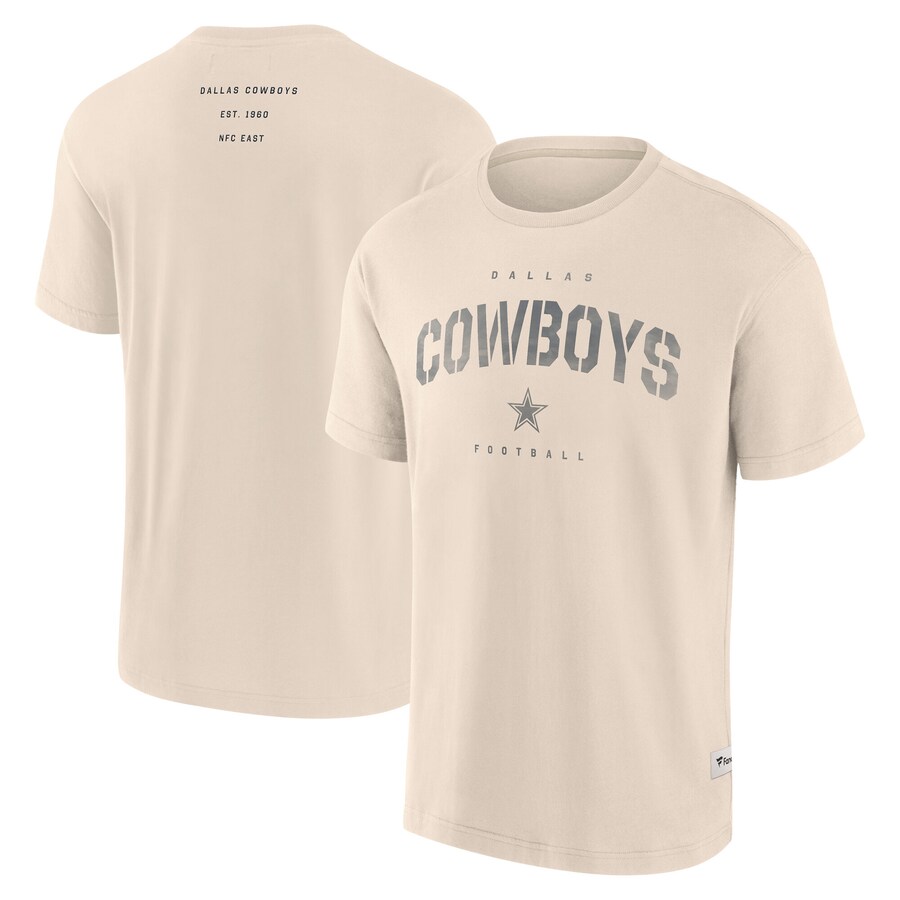 Men's Dallas Cowboys Fanatics Cream Elements Future Ground Lettering T-Shirt