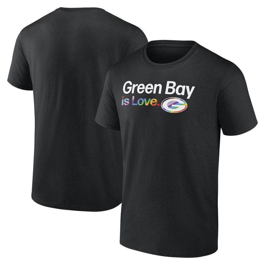 Men's Green Bay Packers Fanatics Black Pride T-Shirt
