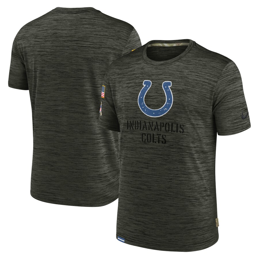 Men's Indianapolis Colts Nike Olive Salute to Service Velocity Team T-Shirt