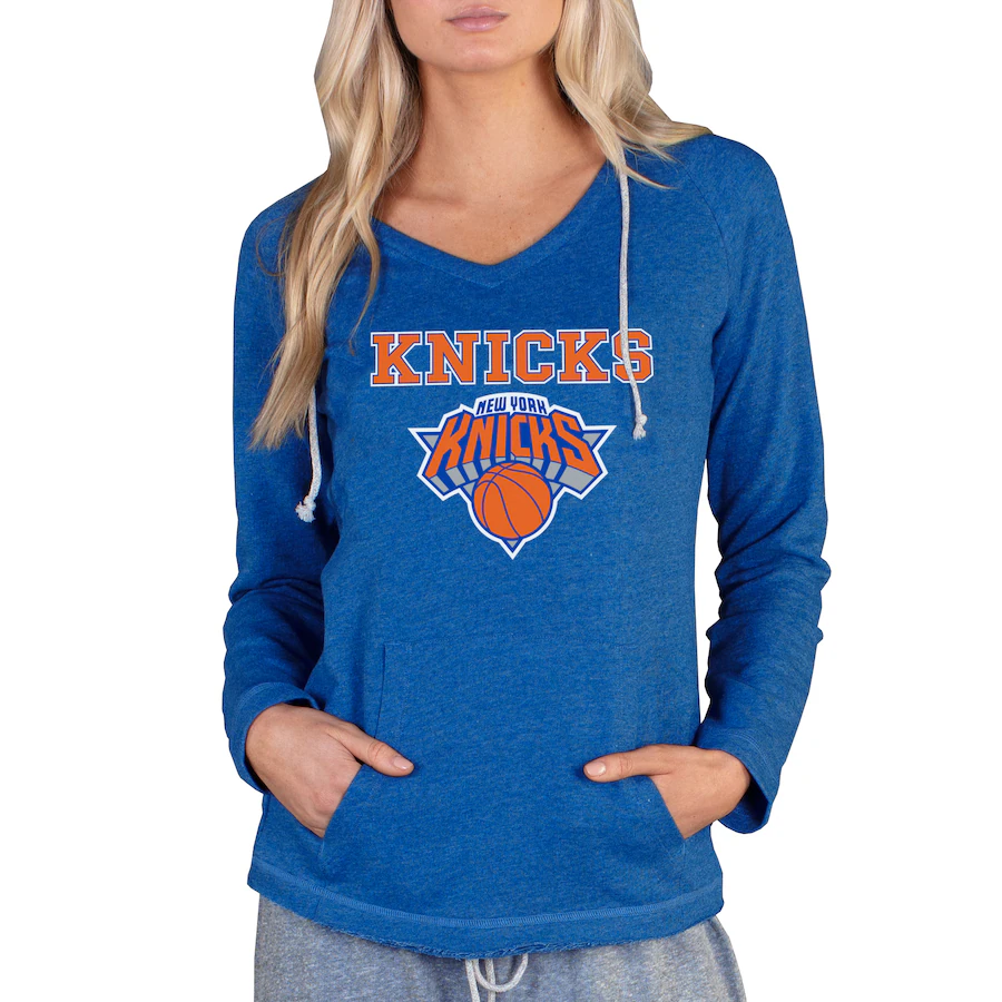 Women's New York Knicks Concepts Sport Royal Mainstream Terry Hooded Top