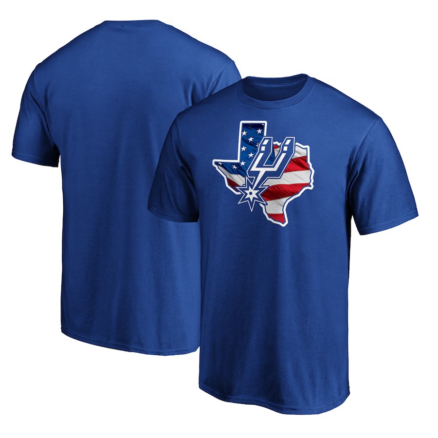 Men's San Antonio Spurs Royal Banner State T-Shirt