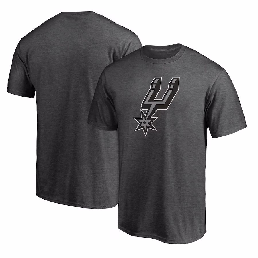 Men's San Antonio Spurs Charcoal Logo T-Shirt