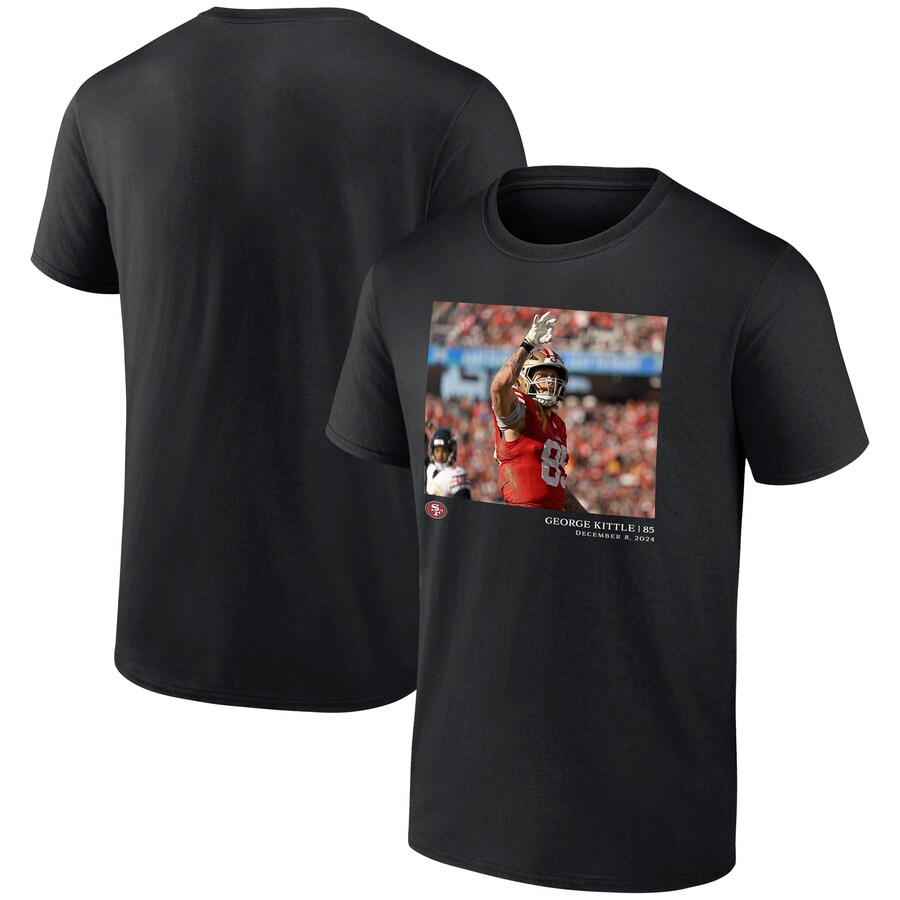 Men's San Francisco 49ers George Kittle Black NFL Flash Features Week 14 T-Shirt