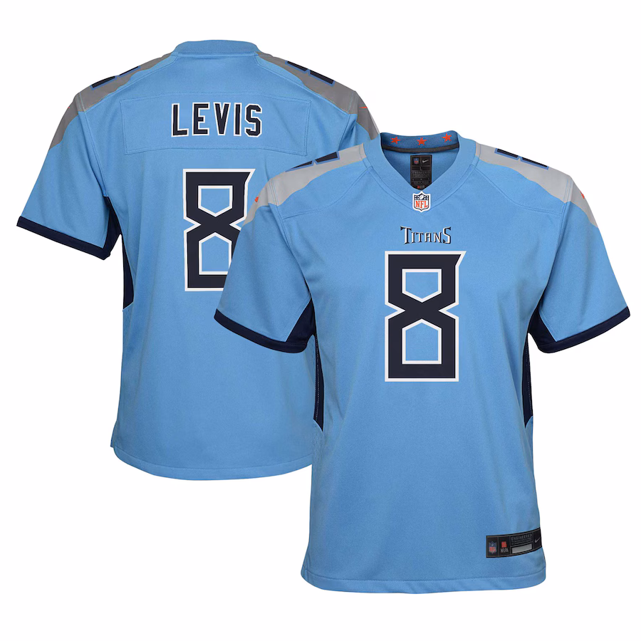 Youth Tennessee Titans Will Levis Nike Light Blue Alternate Player Game Jersey
