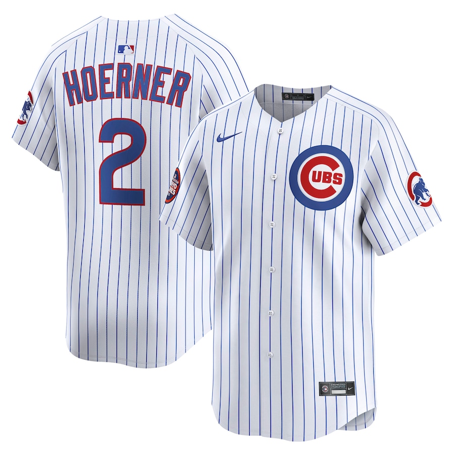 Men's Chicago Cubs Nico Hoerner Nike White 2025 MLB World Tour: Tokyo Series Home Limited Player Jersey